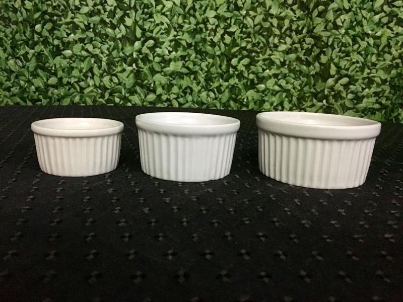 Ramekin de Porcelana para Finger Food Pequeno, Médio e Grande Ramekin de Porcelana para Finger Food Pequeno, Médio e Grande