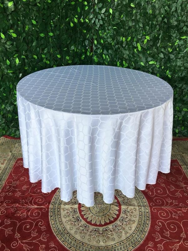Toalha Longa Jacquard Branca para 8 Lugares Toalha Longa Jacquard Branca para 8 Lugares