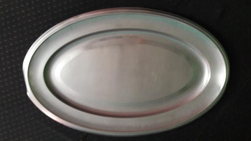 Travessa Grande Inox Oval Travessa Grande Inox Oval