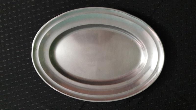 Travessa Média Inox Oval Rasa Travessa Média Inox Oval Rasa
