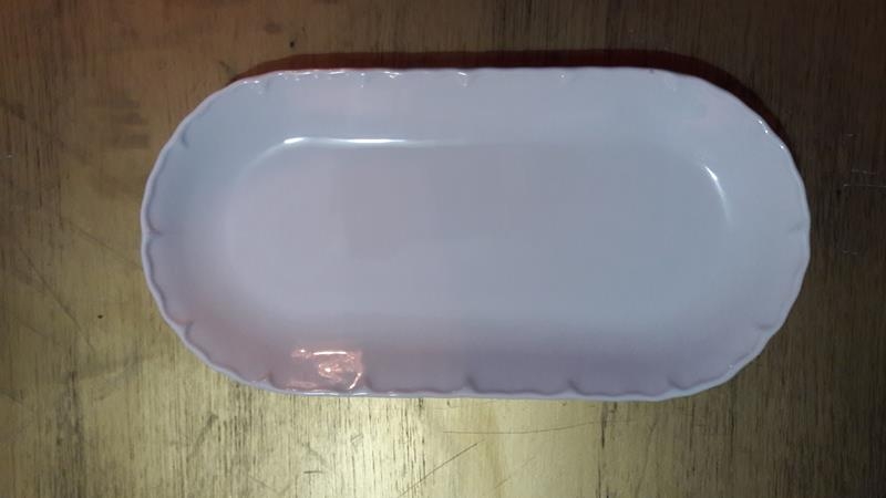Travessa de Porcelana Oval Rasa Travessa de Porcelana Oval Rasa