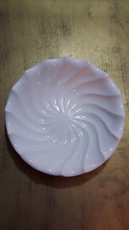 Travessa de Porcelana Redonda Espiral Travessa de Porcelana Redonda Espiral